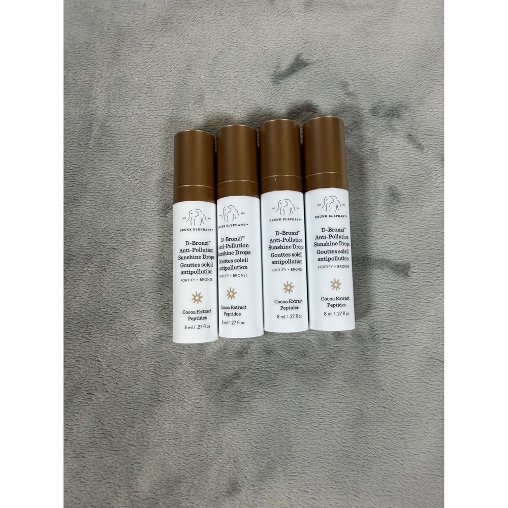 Lot of 4 Drunk Elephant D-Bronzi Sunshine Skin Care 8ml/0.27fl oz Travel Size